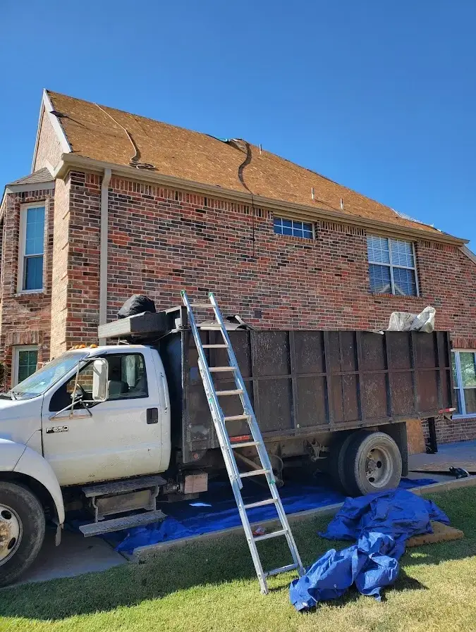 Commercial Roofing work in progress on a Lakewood property